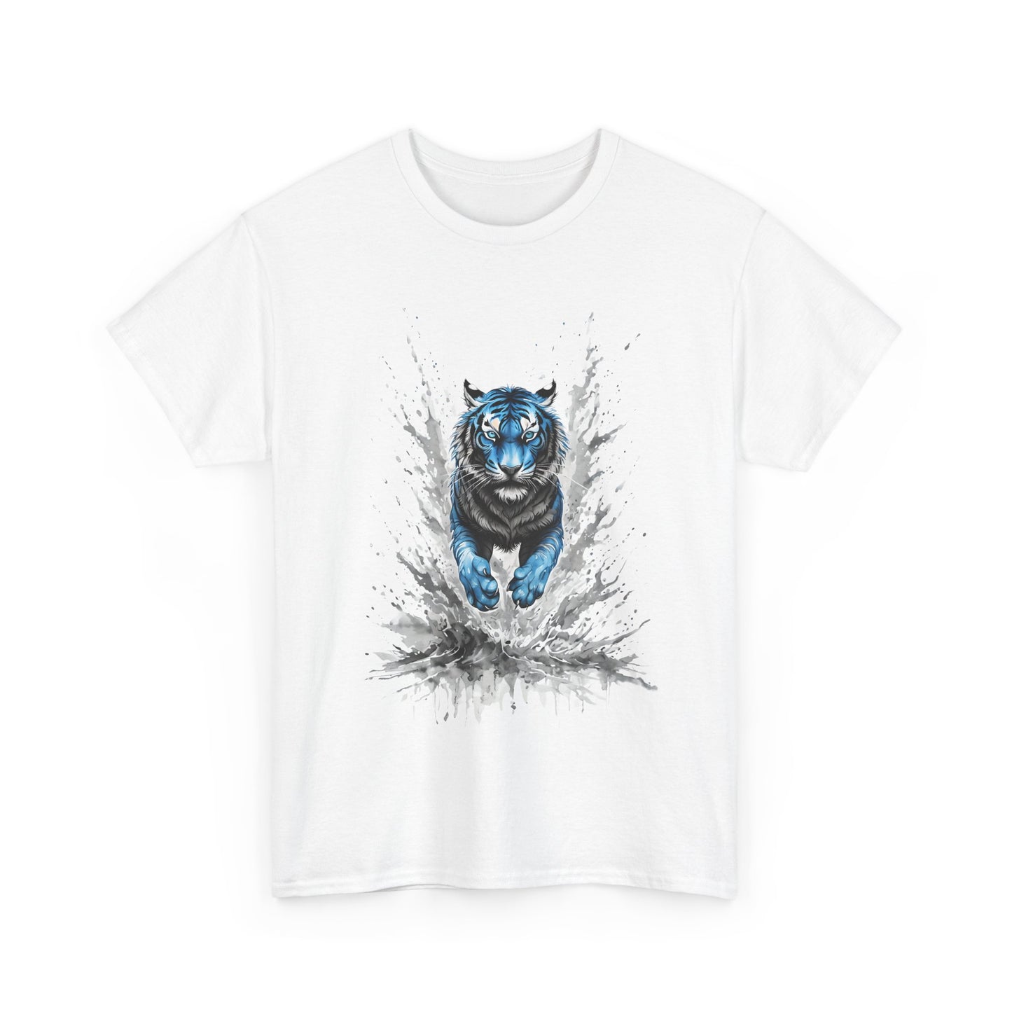 Tiger Graphic Tee, Animal Lover Shirt, Gift for Wildlife Enthusiasts - Unisex Heavy Cotton Tee, Men's Women's T-Shirt, Safari Animal