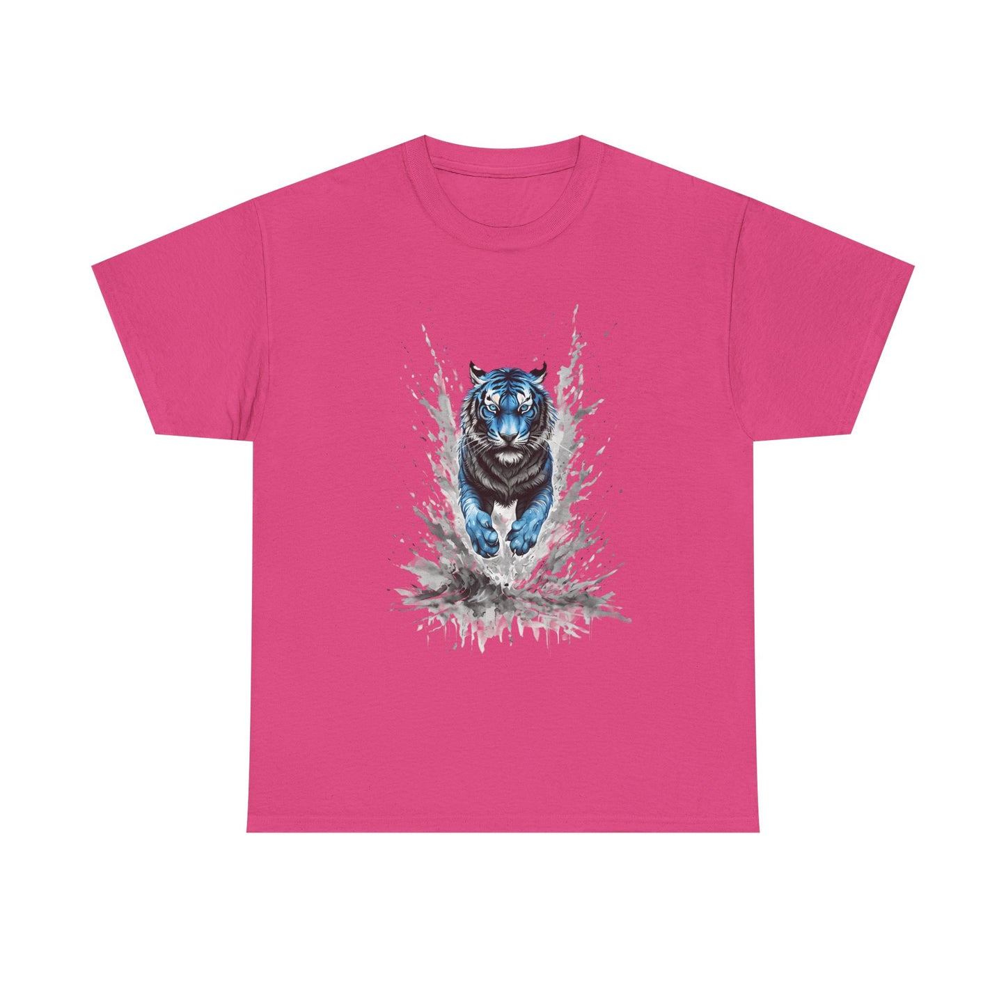 Tiger Graphic Tee, Animal Lover Shirt, Gift for Wildlife Enthusiasts - Unisex Heavy Cotton Tee, Men's Women's T-Shirt, Safari Animal