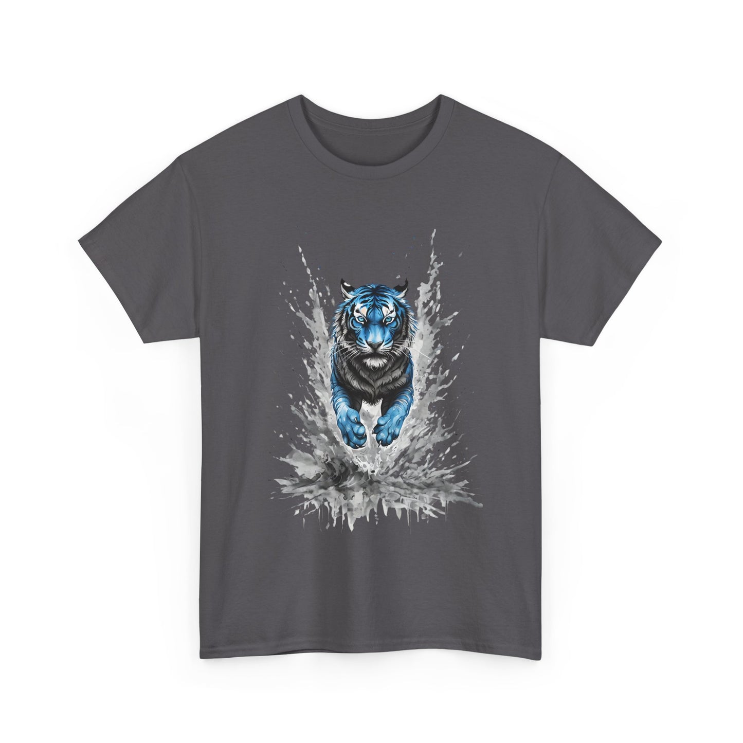 Tiger Graphic Tee, Animal Lover Shirt, Gift for Wildlife Enthusiasts - Unisex Heavy Cotton Tee, Men's Women's T-Shirt, Safari Animal