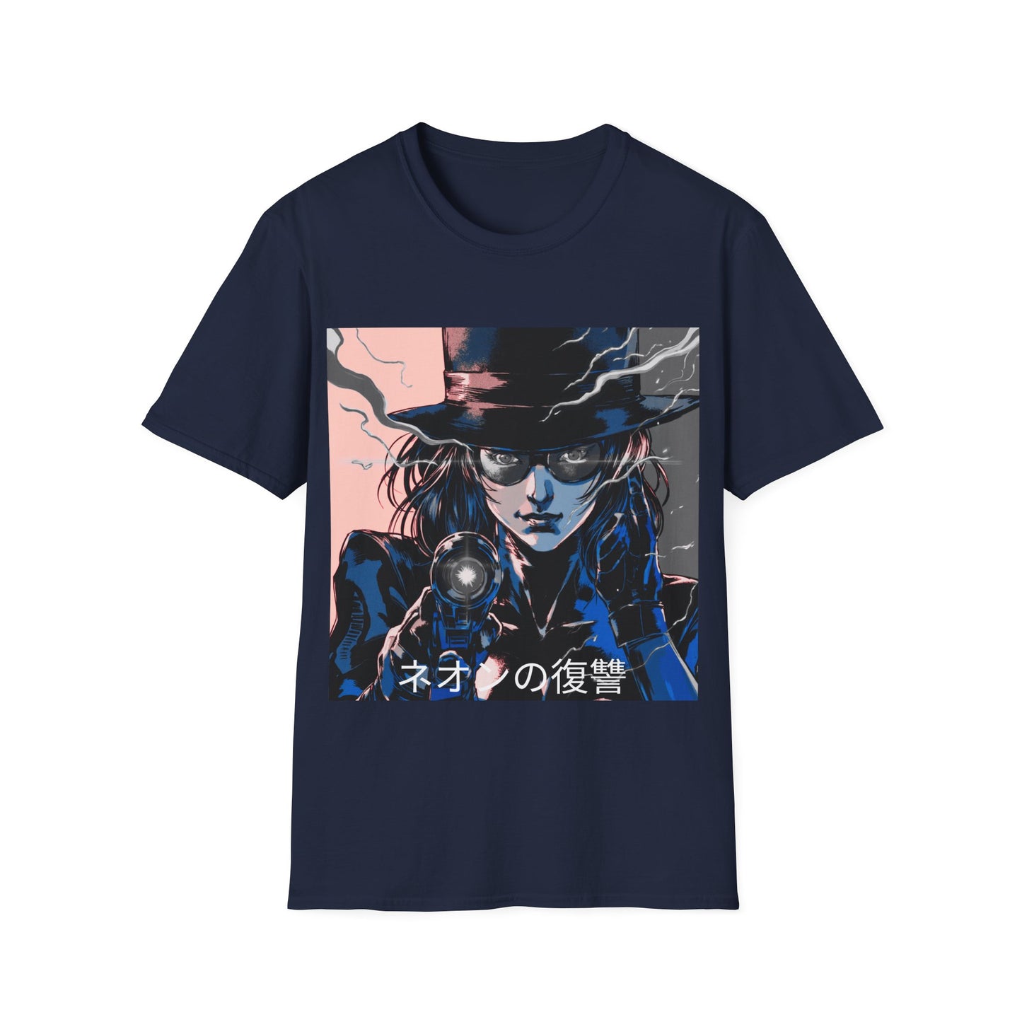 Neon Vengeance Unisex Tee, Cyberpunk Graphic Tee, Retro-Futuristic T-Shirt, Sci-Fi Gamer Shirt, Unique Artwork Clothing, Assassin Top