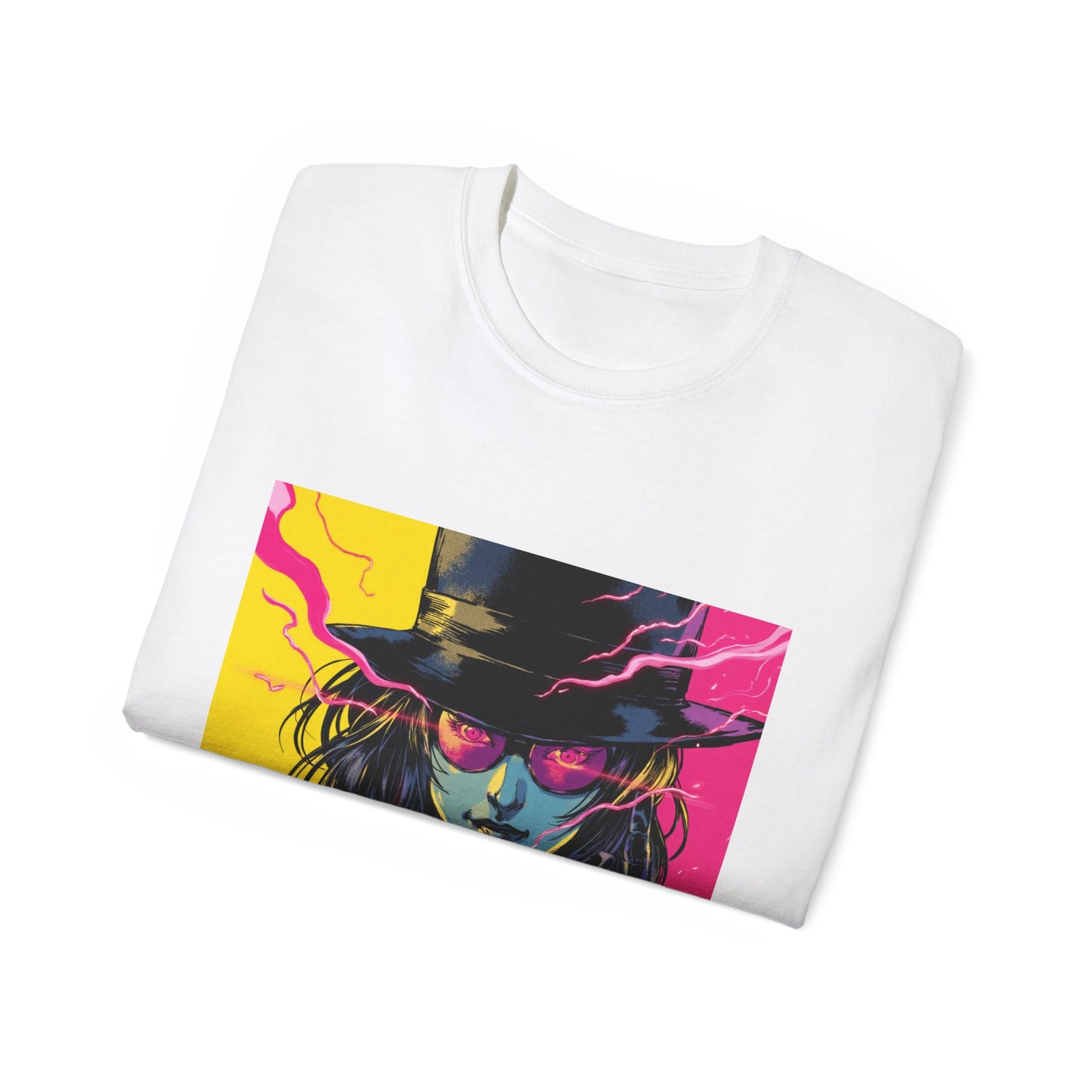 Neon Vengeance Unisex Tee, Cyberpunk Graphic Tee, Retro-Futuristic T-Shirt, Sci-Fi Gamer Shirt, Unique Artwork Clothing, Assassin Top