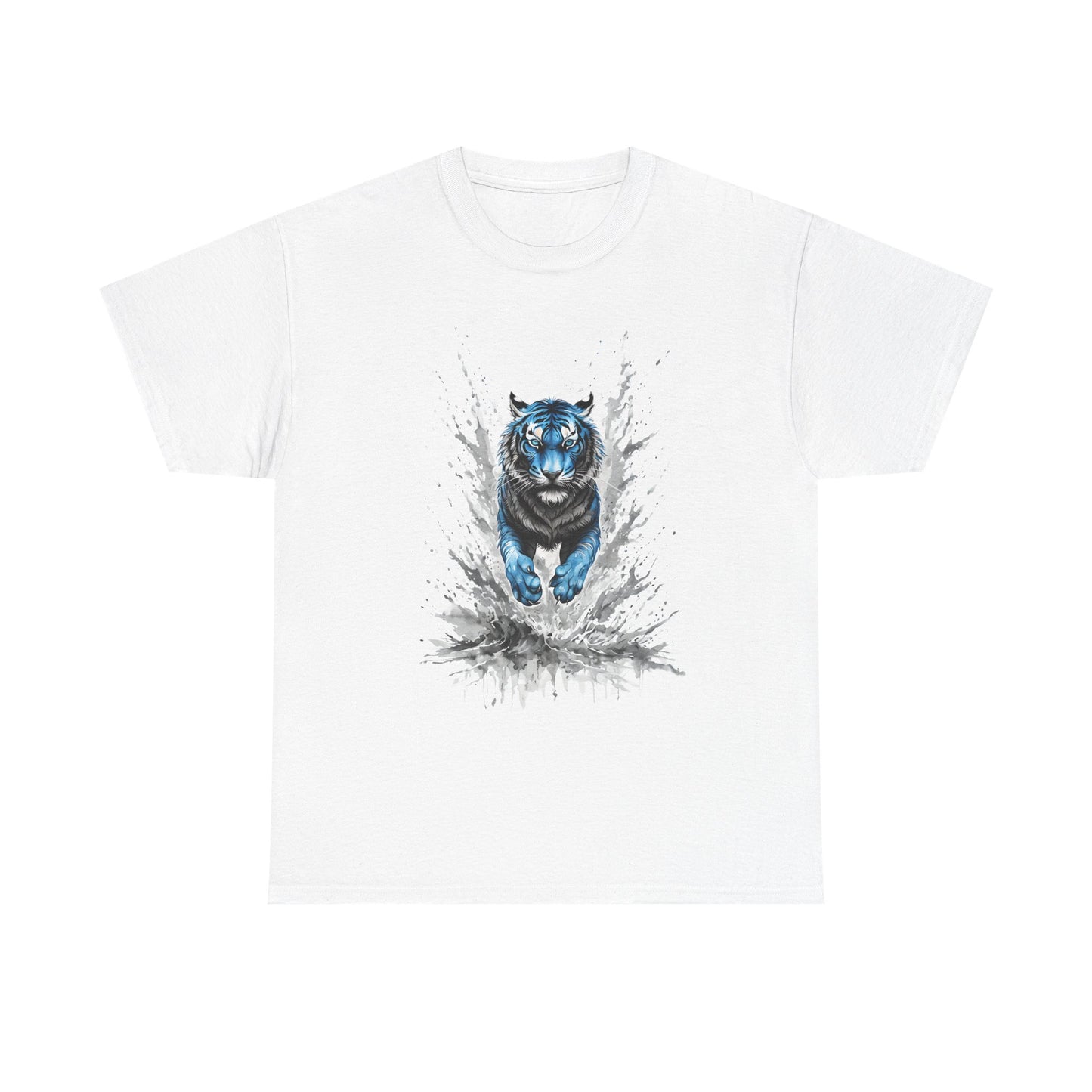 Tiger Graphic Tee, Animal Lover Shirt, Gift for Wildlife Enthusiasts - Unisex Heavy Cotton Tee, Men's Women's T-Shirt, Safari Animal