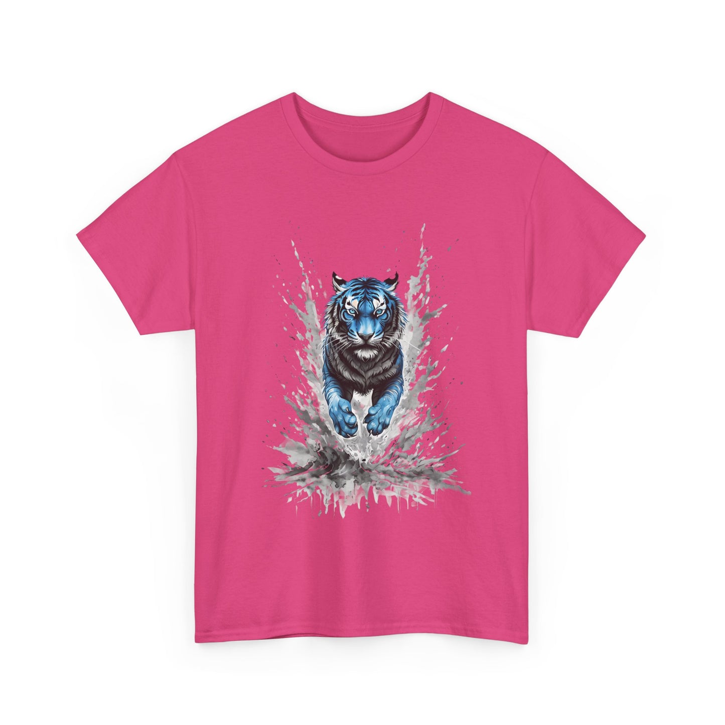 Tiger Graphic Tee, Animal Lover Shirt, Gift for Wildlife Enthusiasts - Unisex Heavy Cotton Tee, Men's Women's T-Shirt, Safari Animal