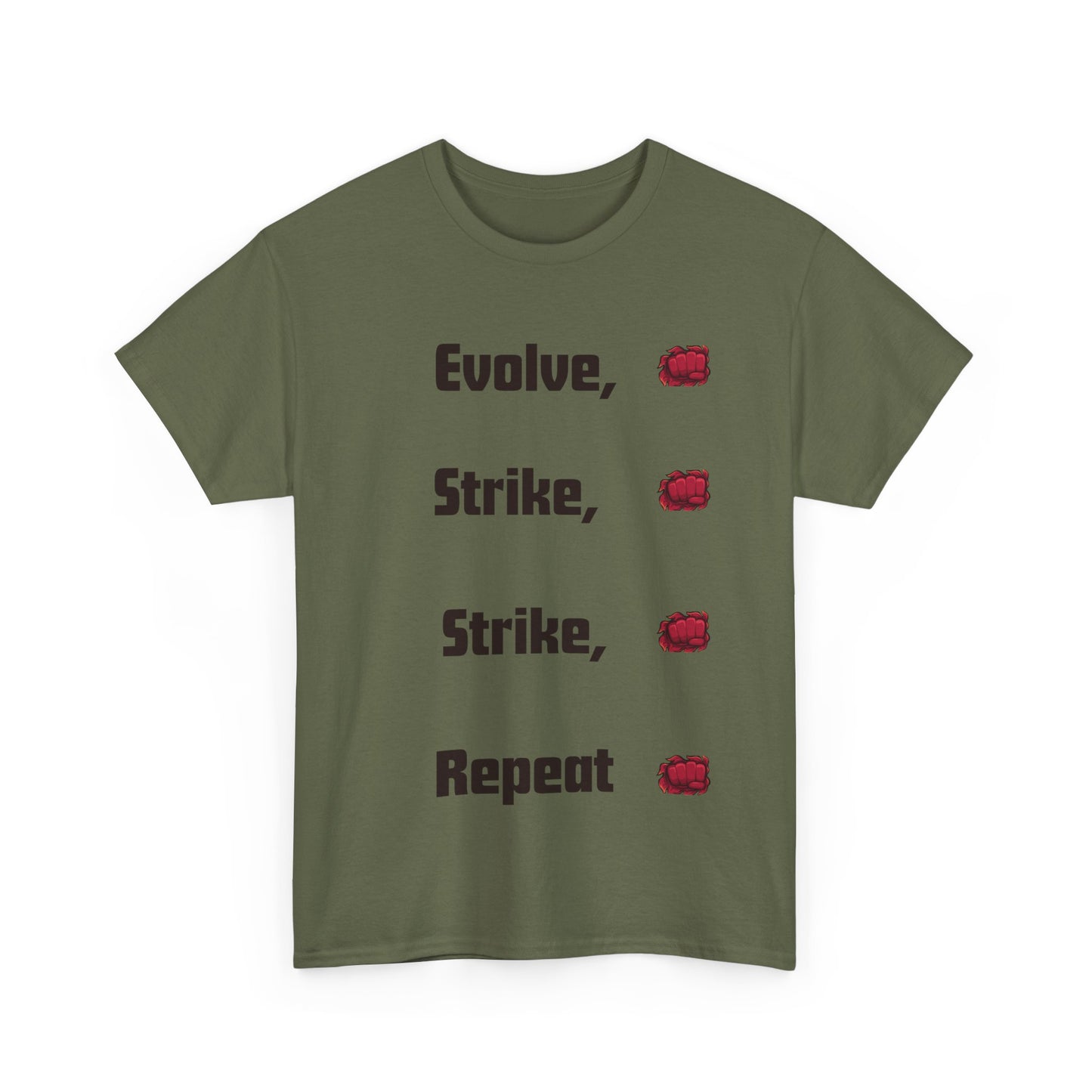 Evolve Strike Repeat Graphic T-Shirt, Unisex Tee for Gamers, Casual Wear, Summer Fashion, Motivational Top, Gamer Gift
