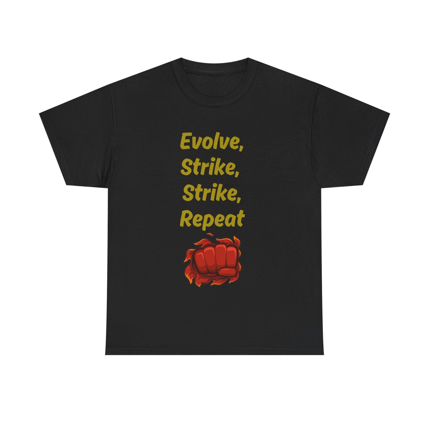 Evolve Strike Graphic T-Shirt, Motivational Shirt for Fighters, Unisex Tee, Casual Wear, Gift Idea