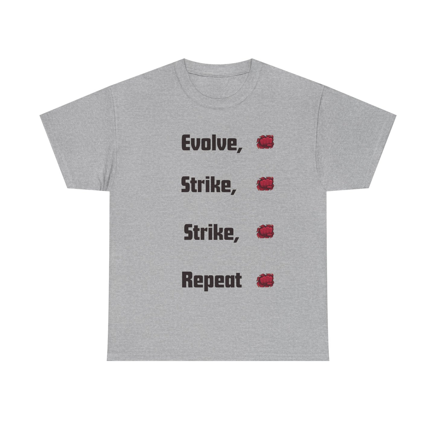 Evolve Strike Repeat Graphic T-Shirt, Unisex Tee for Gamers, Casual Wear, Summer Fashion, Motivational Top, Gamer Gift