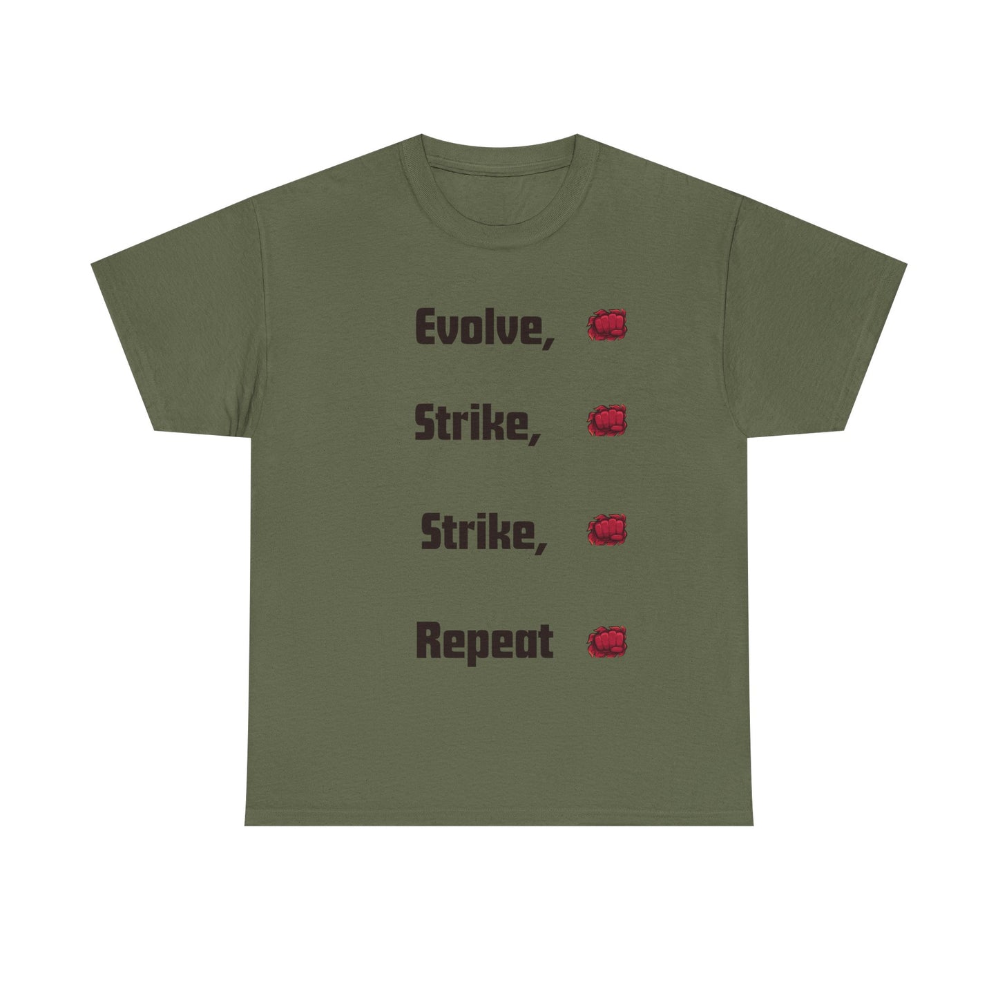 Evolve Strike Repeat Graphic T-Shirt, Unisex Tee for Gamers, Casual Wear, Summer Fashion, Motivational Top, Gamer Gift