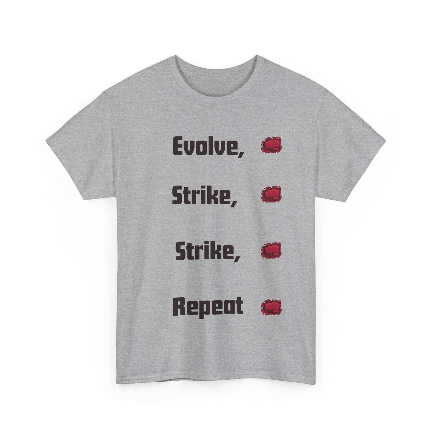Evolve Strike Repeat Graphic T-Shirt, Unisex Tee for Gamers, Casual Wear, Summer Fashion, Motivational Top, Gamer Gift