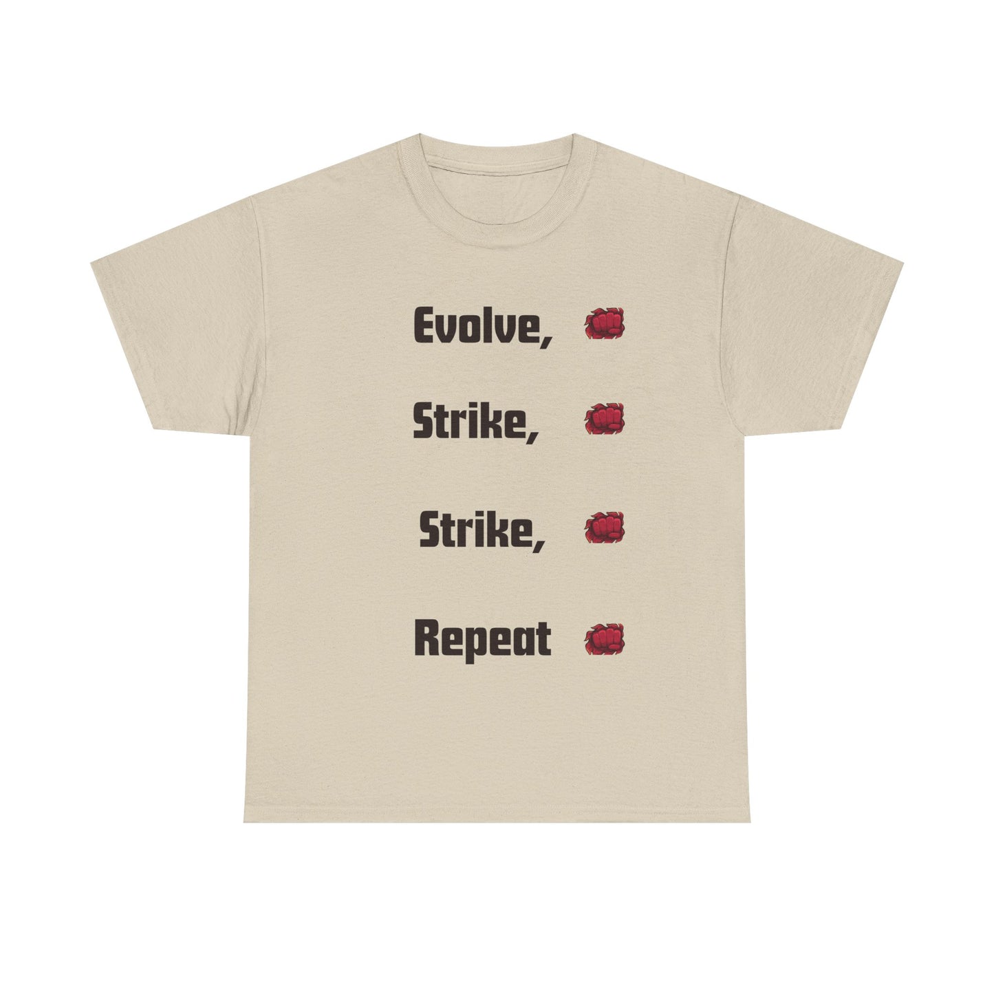 Evolve Strike Repeat Graphic T-Shirt, Unisex Tee for Gamers, Casual Wear, Summer Fashion, Motivational Top, Gamer Gift