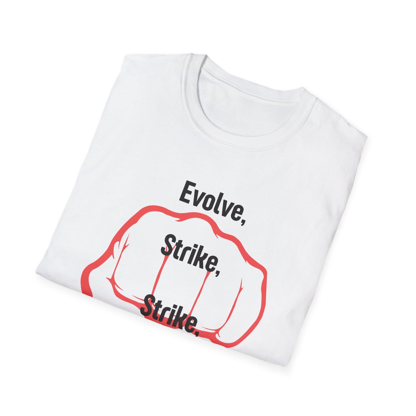 Unisex Motivational T-Shirt  Evolve, Strike, Repeat, Fitness Activism, Gym Apparel, Motivational Gift, Casual Wear