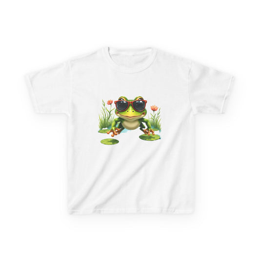 Cool Frog Kids Tee, Fun Tee for Boys and Girls, Summer Casual Wear, Birthday Gift, Playful Kids Apparel