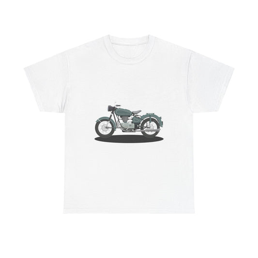 Motorbike Enthusiast Unisex Heavy Cotton Tee, Biker Shirt, Casual Style Top, Unique Design T-shirt, Gift for Him or Her, Vintage Motorcycle