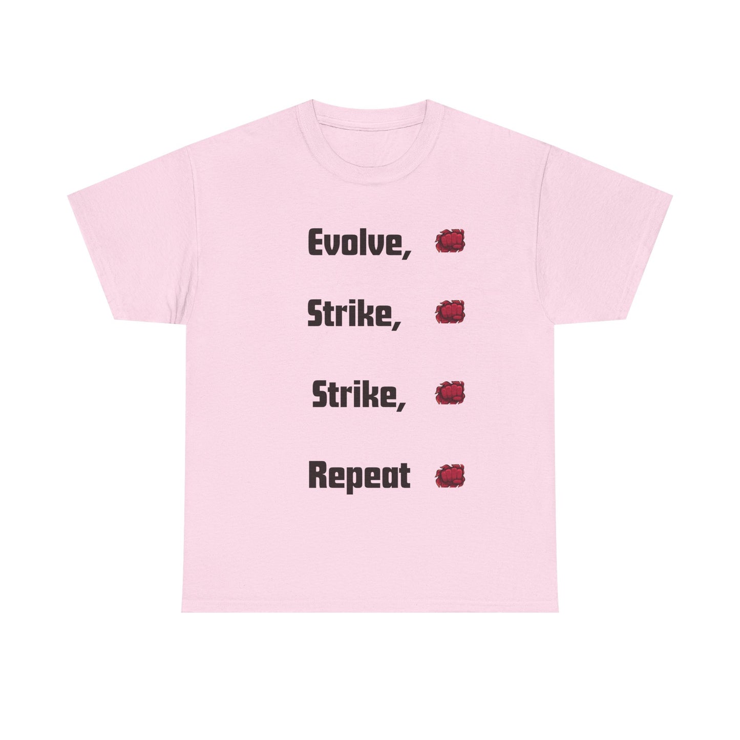 Evolve Strike Repeat Graphic T-Shirt, Unisex Tee for Gamers, Casual Wear, Summer Fashion, Motivational Top, Gamer Gift
