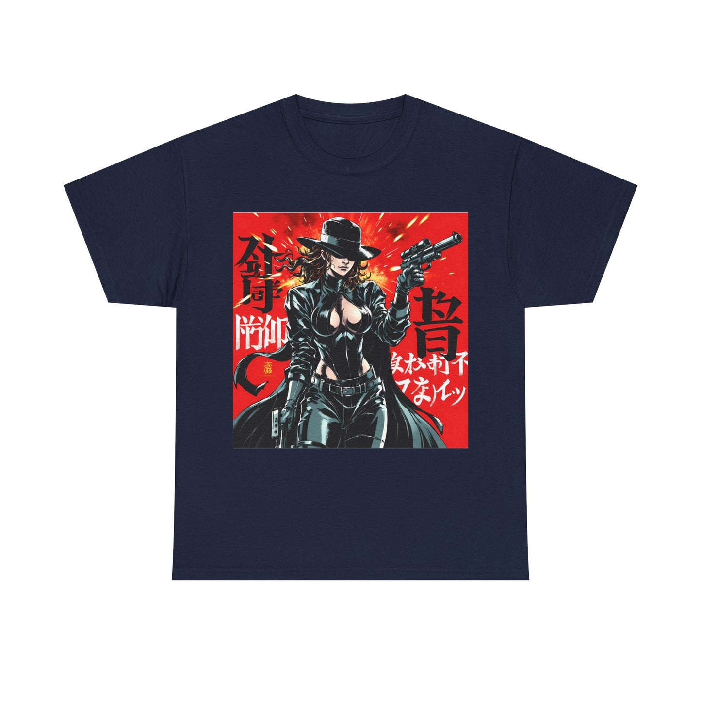 Graphic Anime Unisex Tee Shirt, Comic Convention Gift, Bold Art Top, Sustainable Fashion Choice, Shoulder Tape Tee Shirt