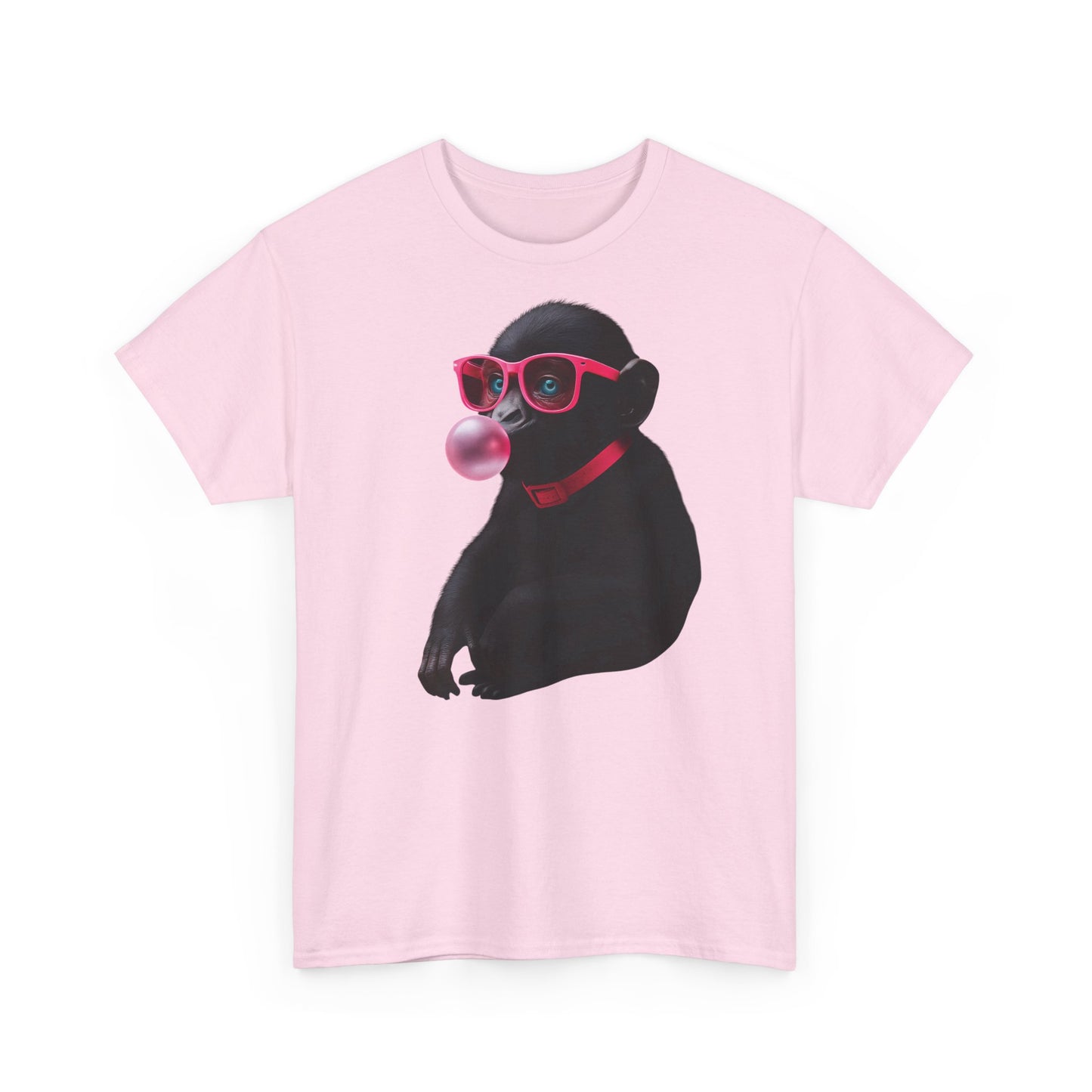 Monkey Bubblegum Tee, sunglasses Trending Women's Graphic Shirt, Cool Jungle Monkey Design, Cotton Top