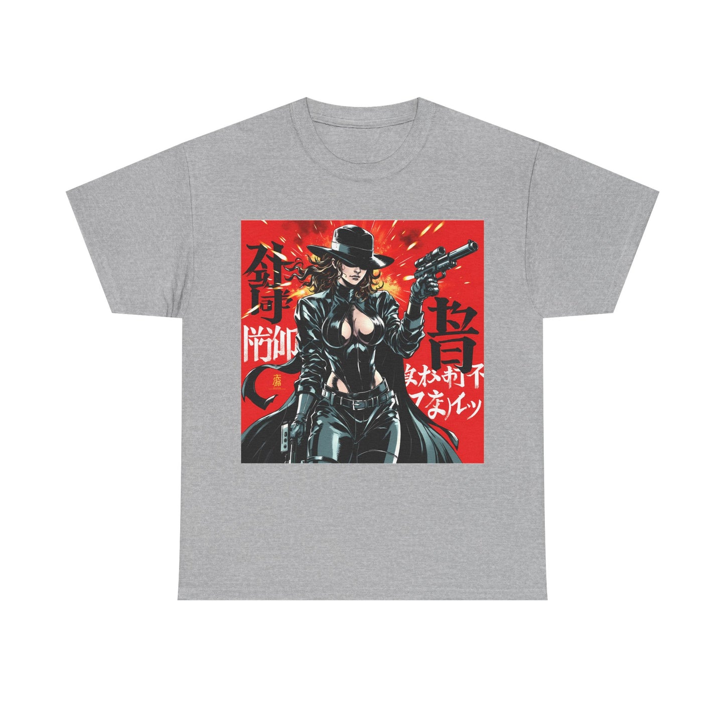 Graphic Anime Unisex Tee Shirt, Comic Convention Gift, Bold Art Top, Sustainable Fashion Choice, Shoulder Tape Tee Shirt