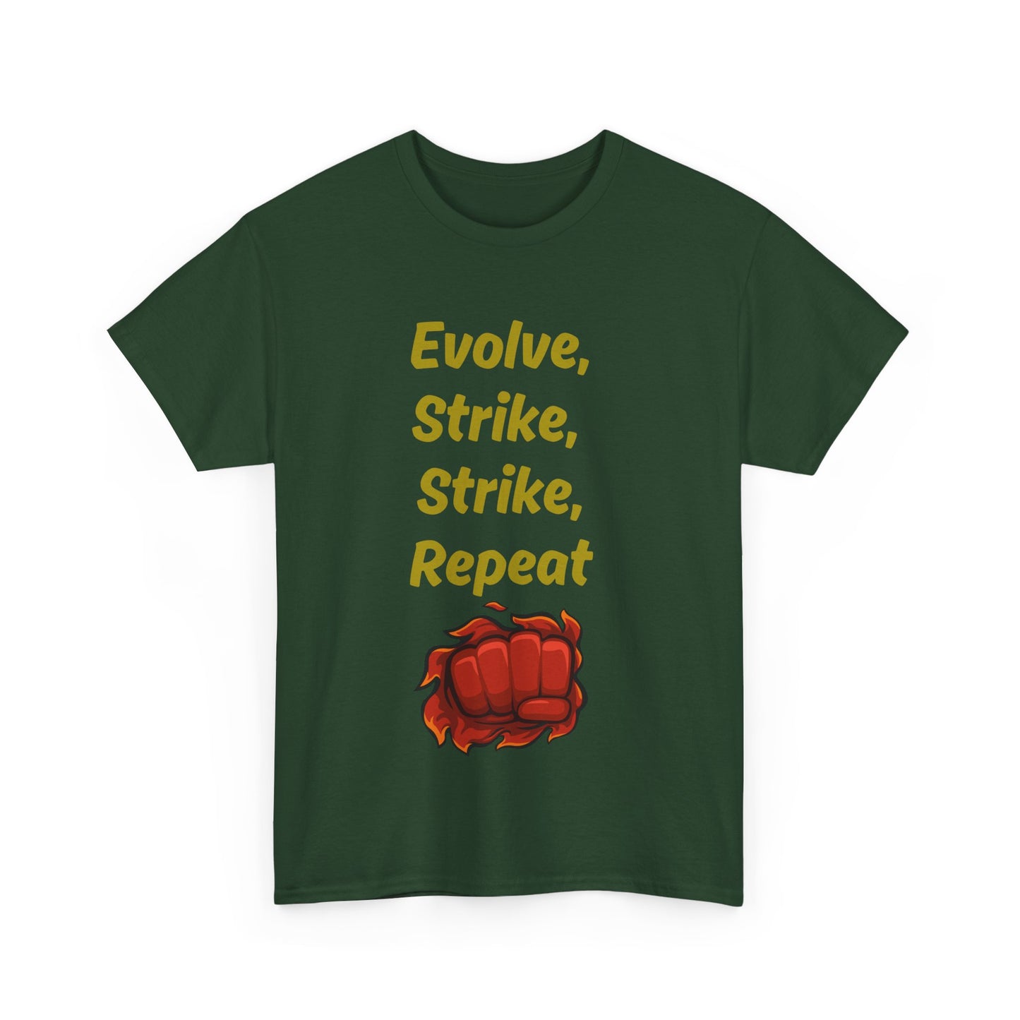 Evolve Strike Graphic T-Shirt, Motivational Shirt for Fighters, Unisex Tee, Casual Wear, Gift Idea