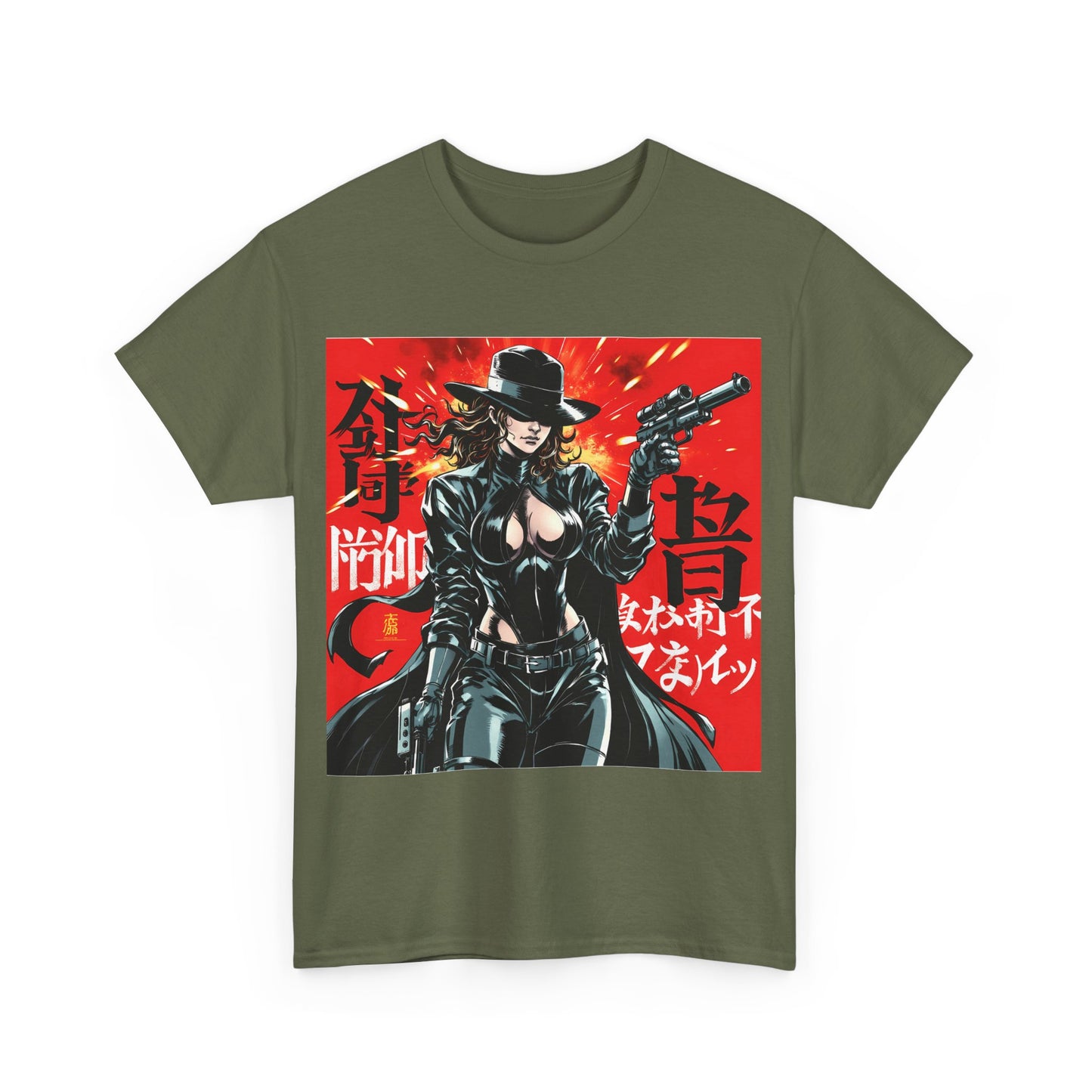 Graphic Anime Unisex Tee Shirt, Comic Convention Gift, Bold Art Top, Sustainable Fashion Choice, Shoulder Tape Tee Shirt