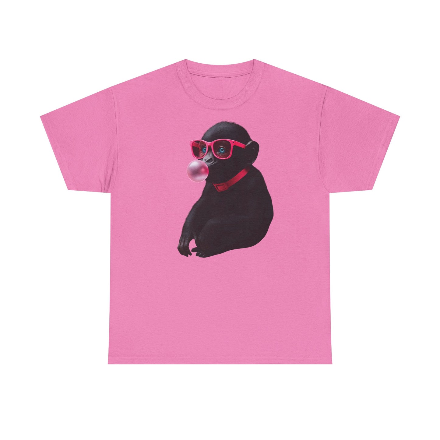 Monkey Bubblegum Tee, sunglasses Trending Women's Graphic Shirt, Cool Jungle Monkey Design, Cotton Top