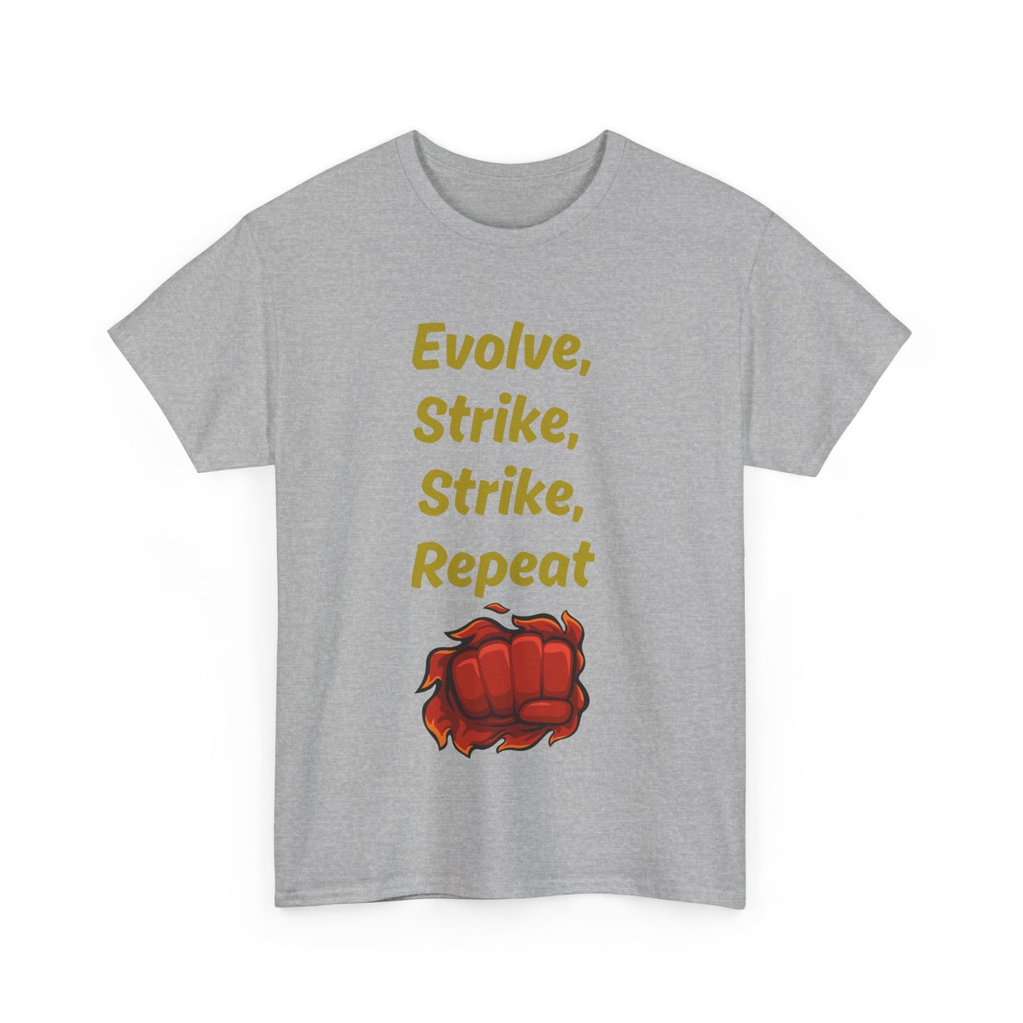 Evolve Strike Graphic T-Shirt, Motivational Shirt for Fighters, Unisex Tee, Casual Wear, Gift Idea