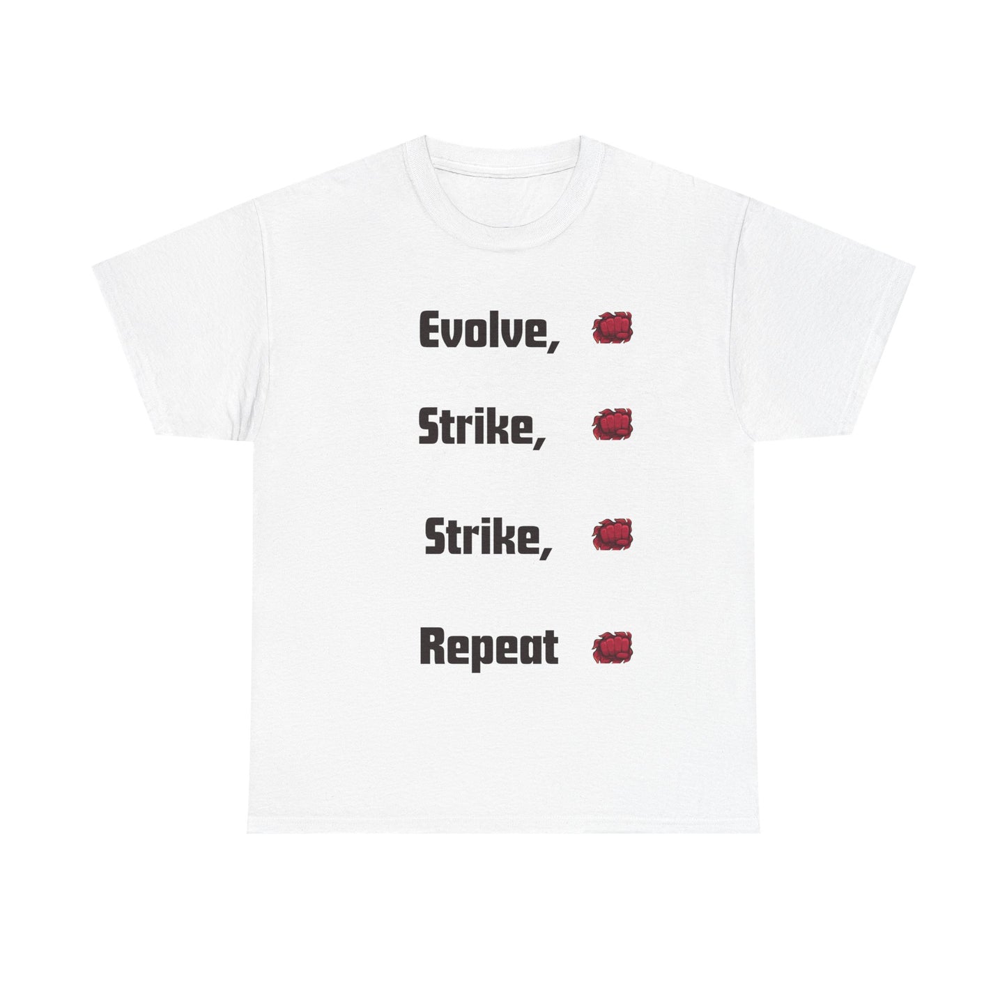 Evolve Strike Repeat Graphic T-Shirt, Unisex Tee for Gamers, Casual Wear, Summer Fashion, Motivational Top, Gamer Gift