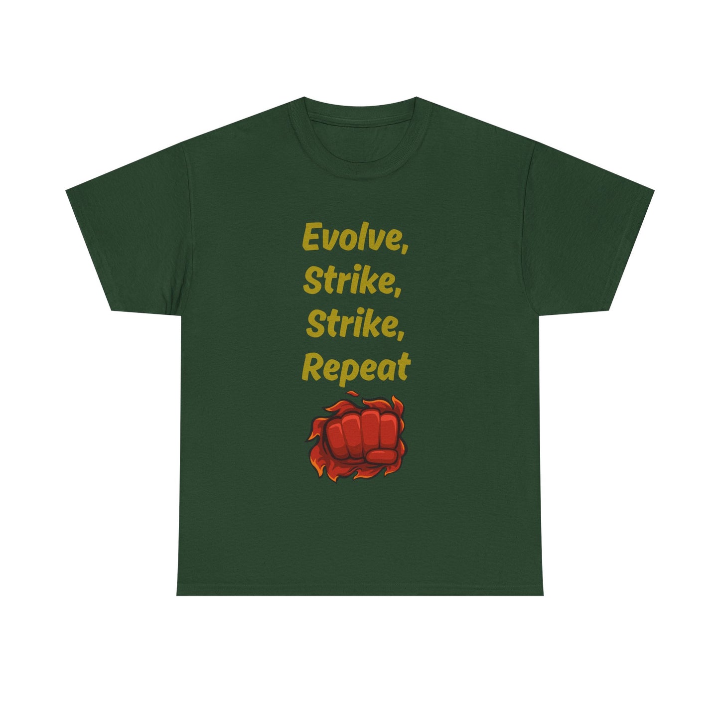 Evolve Strike Graphic T-Shirt, Motivational Shirt for Fighters, Unisex Tee, Casual Wear, Gift Idea