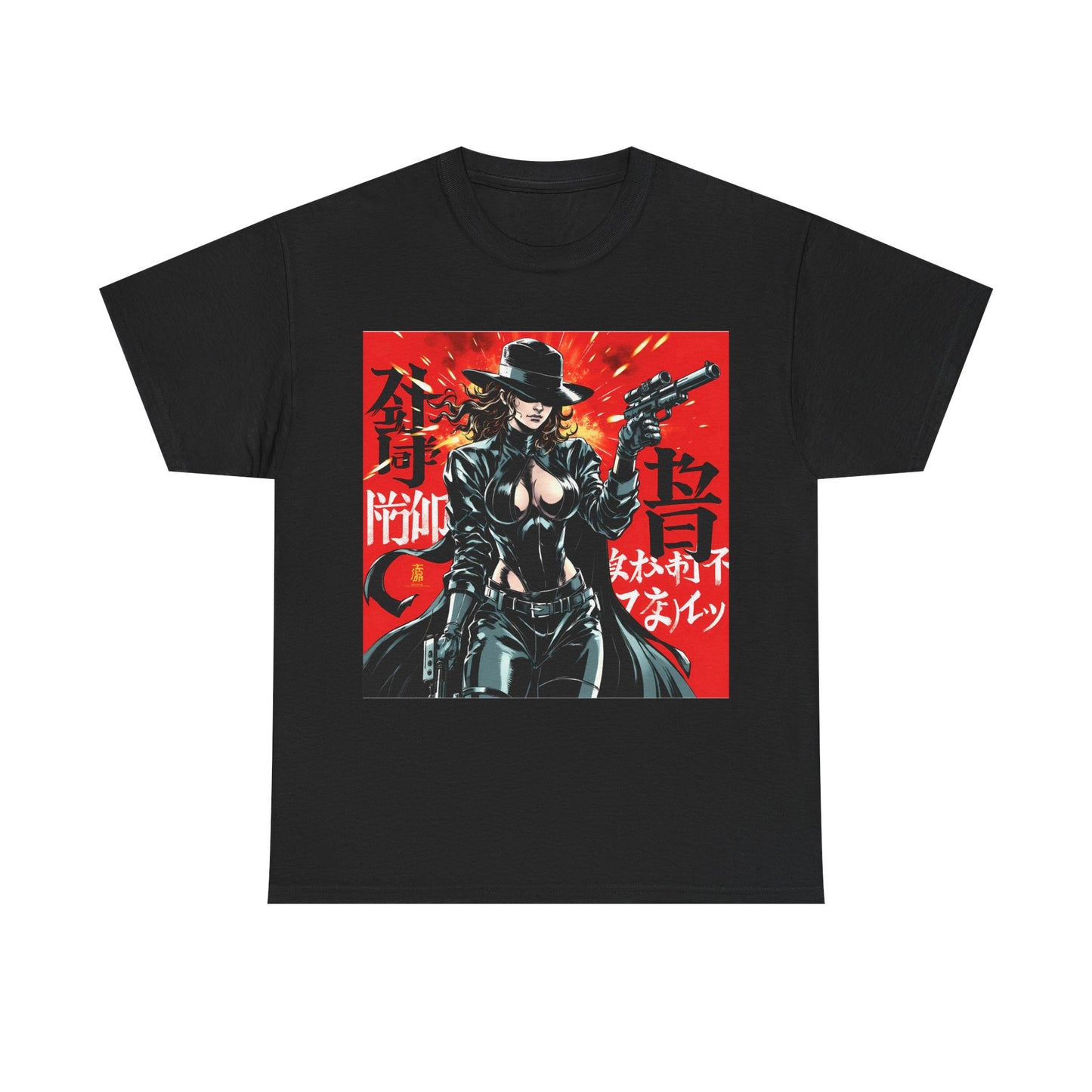 Graphic Anime Unisex Tee Shirt, Comic Convention Gift, Bold Art Top, Sustainable Fashion Choice, Shoulder Tape Tee Shirt