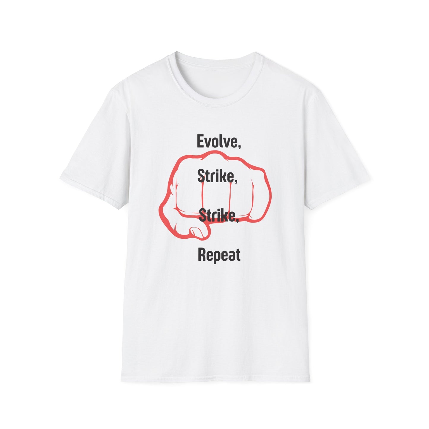 Unisex Motivational T-Shirt  Evolve, Strike, Repeat, Fitness Activism, Gym Apparel, Motivational Gift, Casual Wear