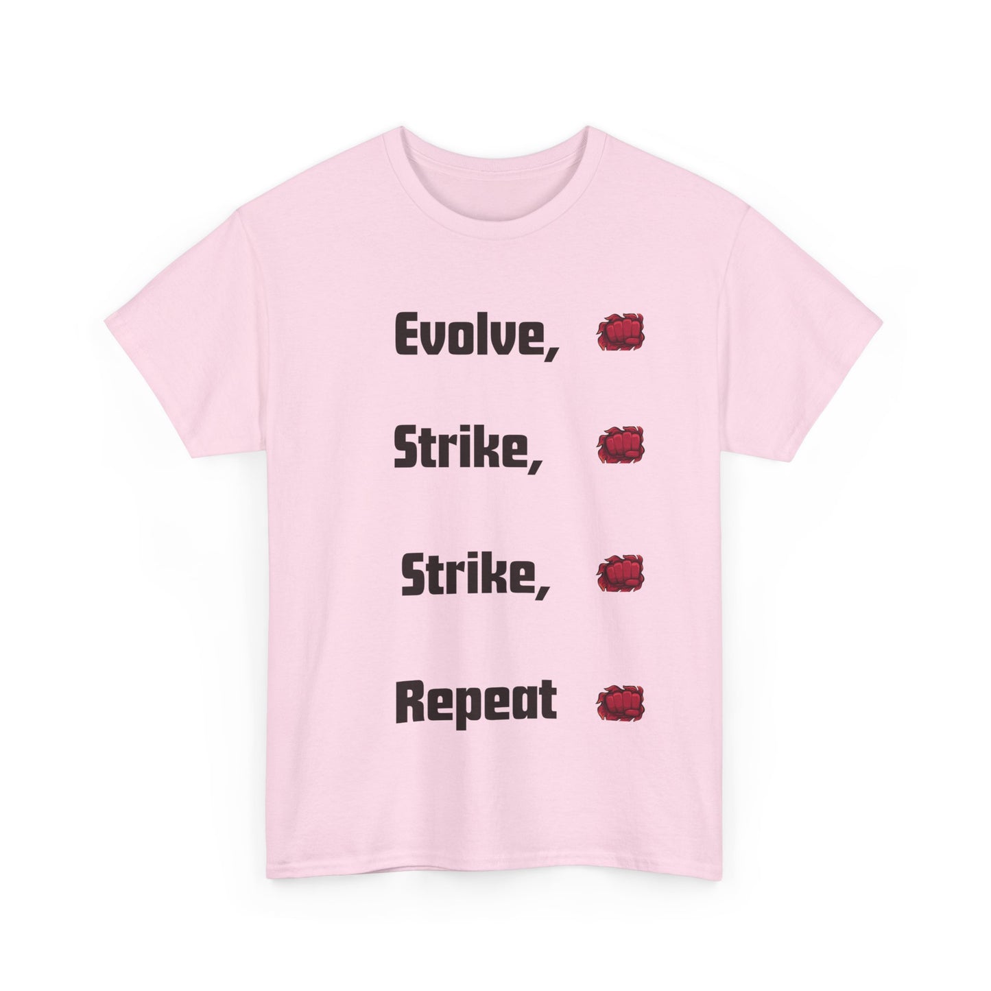 Evolve Strike Repeat Graphic T-Shirt, Unisex Tee for Gamers, Casual Wear, Summer Fashion, Motivational Top, Gamer Gift