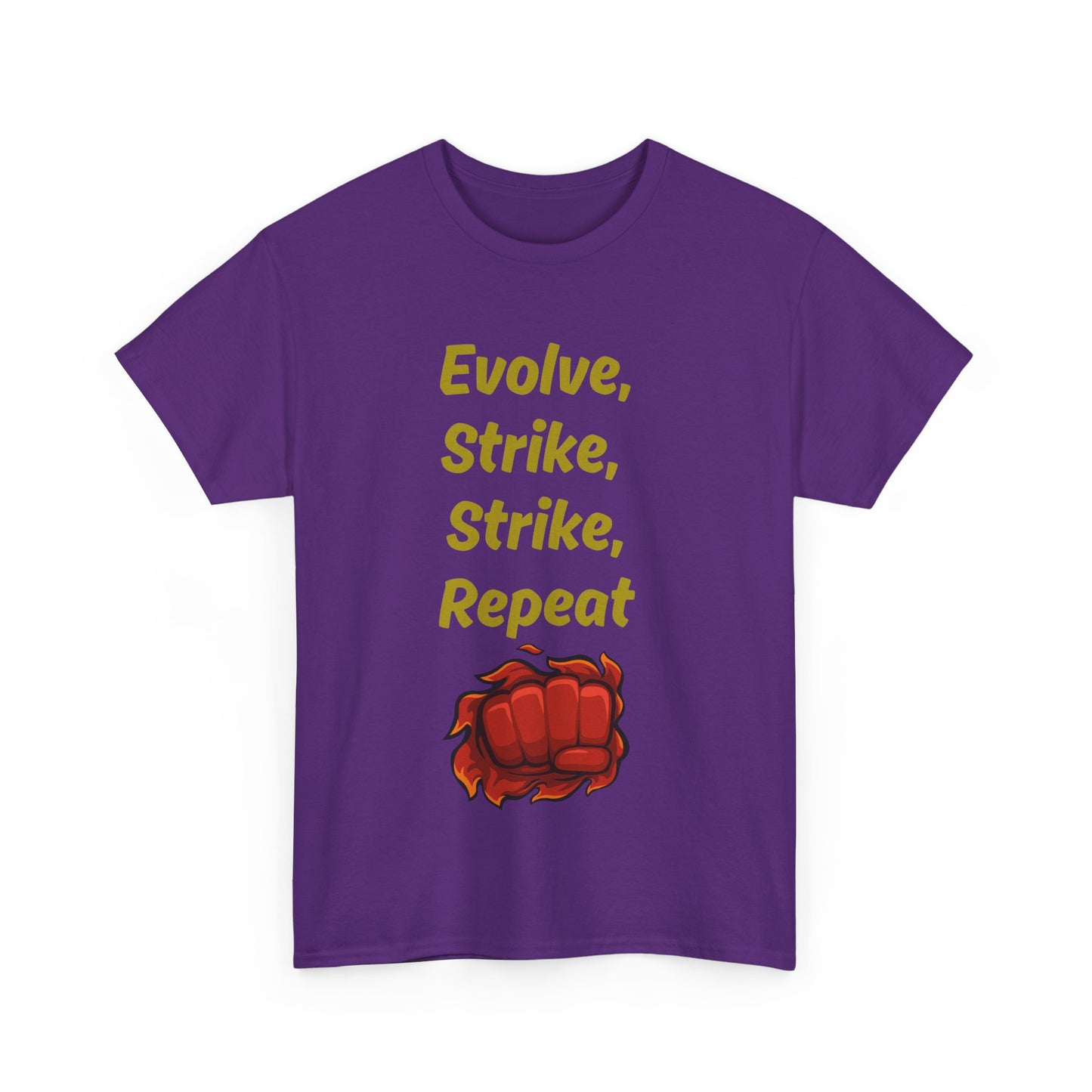 Evolve Strike Graphic T-Shirt, Motivational Shirt for Fighters, Unisex Tee, Casual Wear, Gift Idea