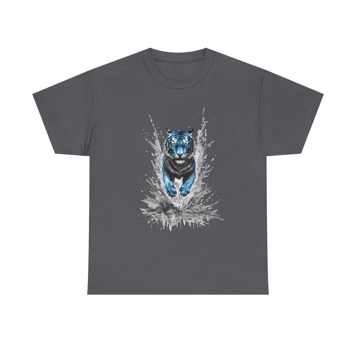 Tiger Graphic Tee, Animal Lover Shirt, Gift for Wildlife Enthusiasts - Unisex Heavy Cotton Tee, Men's Women's T-Shirt, Safari Animal