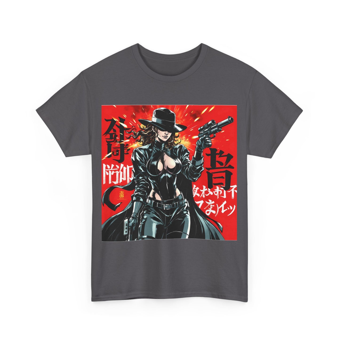 Graphic Anime Unisex Tee Shirt, Comic Convention Gift, Bold Art Top, Sustainable Fashion Choice, Shoulder Tape Tee Shirt