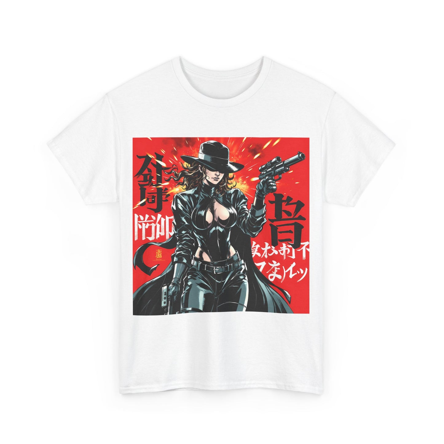 Graphic Anime Unisex Tee Shirt, Comic Convention Gift, Bold Art Top, Sustainable Fashion Choice, Shoulder Tape Tee Shirt