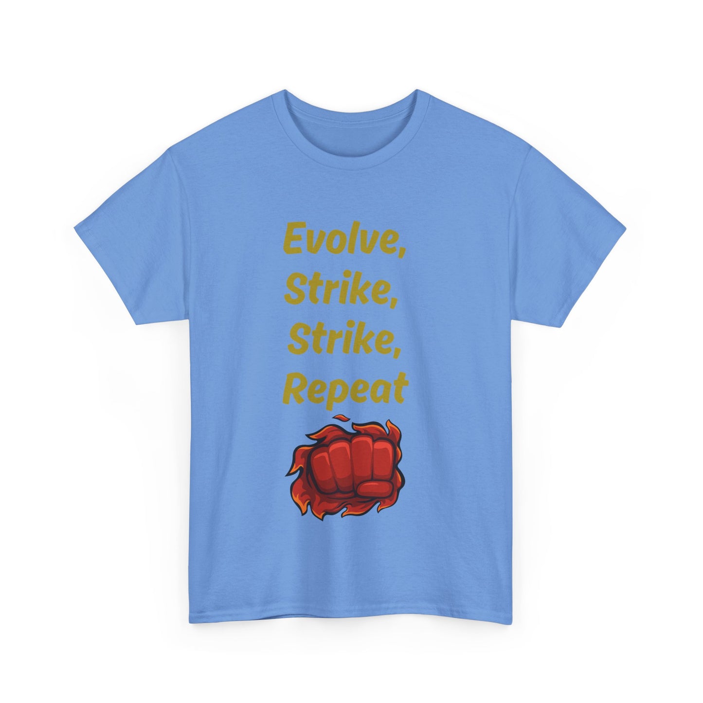 Evolve Strike Graphic T-Shirt, Motivational Shirt for Fighters, Unisex Tee, Casual Wear, Gift Idea