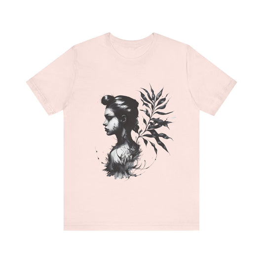 Stylish Floral Graphic Tee, Botanical Art Shirt, Gift for Nature Lovers, Casual Wear, Summer Outfit, Inspirational Woman Design