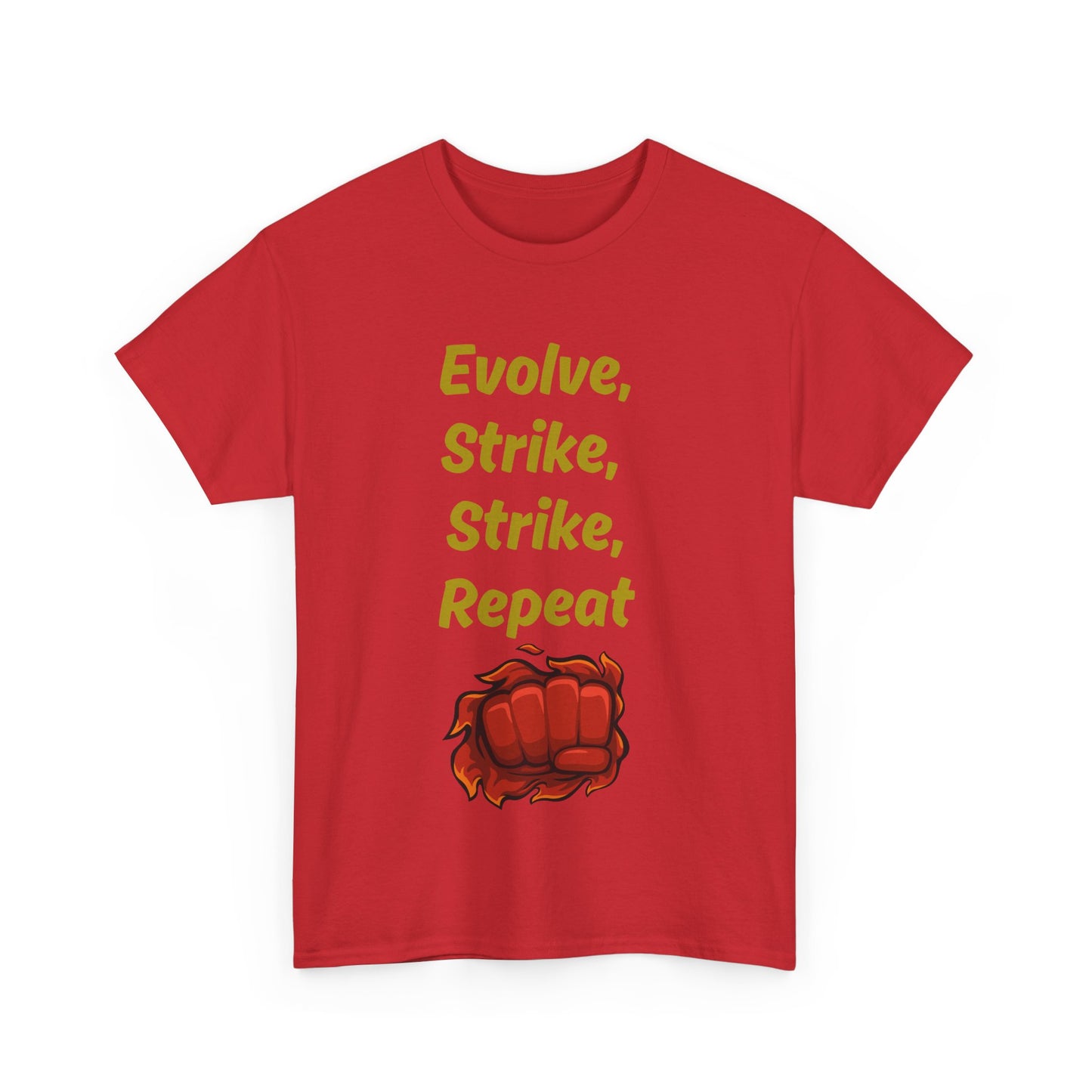 Evolve Strike Graphic T-Shirt, Motivational Shirt for Fighters, Unisex Tee, Casual Wear, Gift Idea