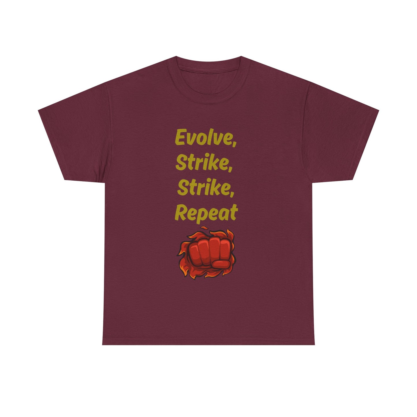 Evolve Strike Graphic T-Shirt, Motivational Shirt for Fighters, Unisex Tee, Casual Wear, Gift Idea