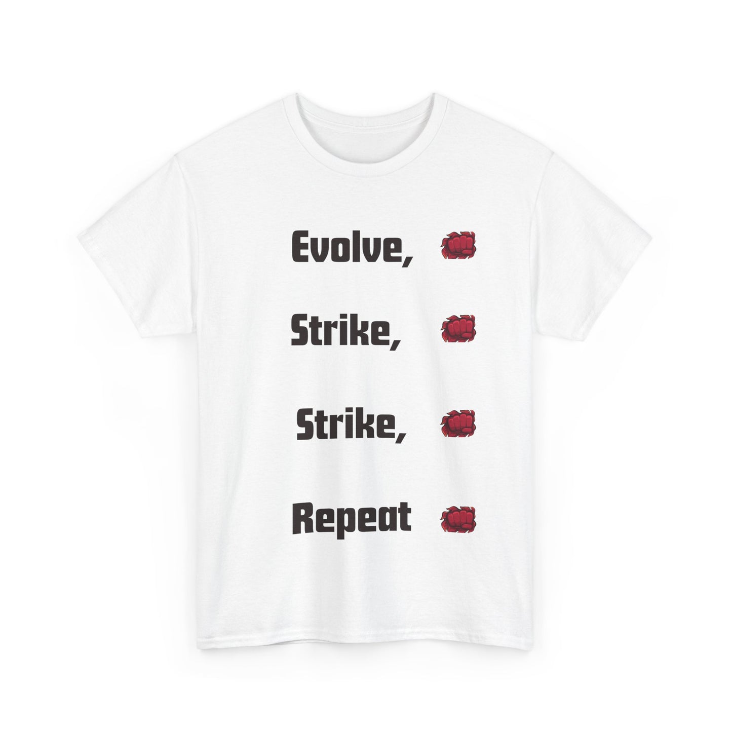 Evolve Strike Repeat Graphic T-Shirt, Unisex Tee for Gamers, Casual Wear, Summer Fashion, Motivational Top, Gamer Gift