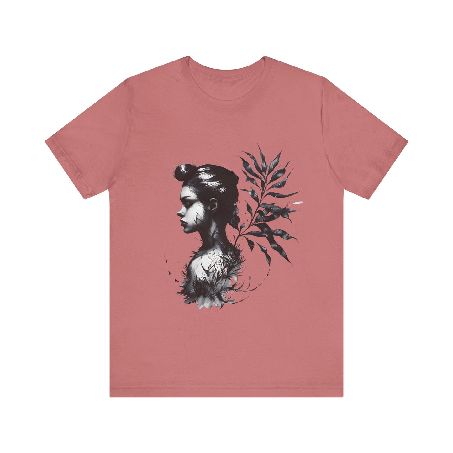 Stylish Floral Graphic Tee, Botanical Art Shirt, Gift for Nature Lovers, Casual Wear, Summer Outfit, Inspirational Woman Design