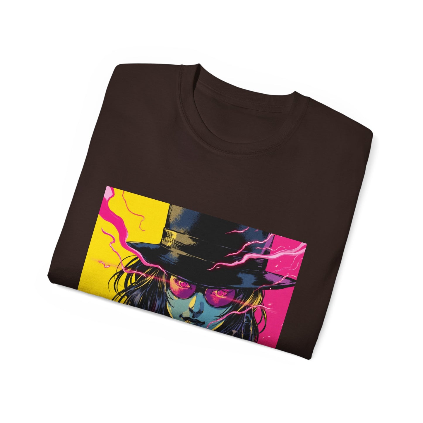 Neon Vengeance Unisex Tee, Cyberpunk Graphic Tee, Retro-Futuristic T-Shirt, Sci-Fi Gamer Shirt, Unique Artwork Clothing, Assassin Top