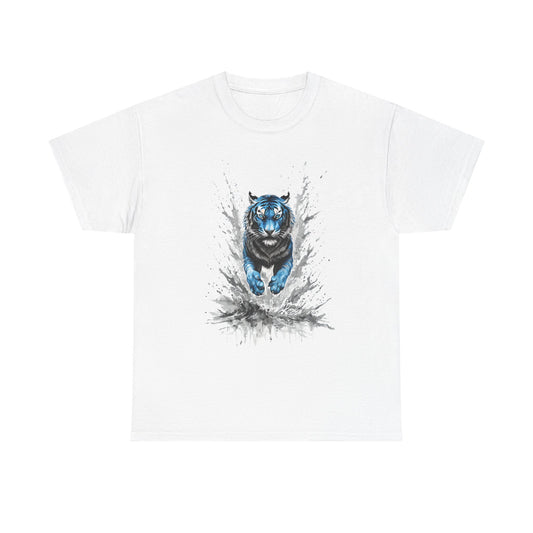 Tiger Graphic Tee, Animal Lover Shirt, Gift for Wildlife Enthusiasts - Unisex Heavy Cotton Tee, Men's Women's T-Shirt, Safari Animal