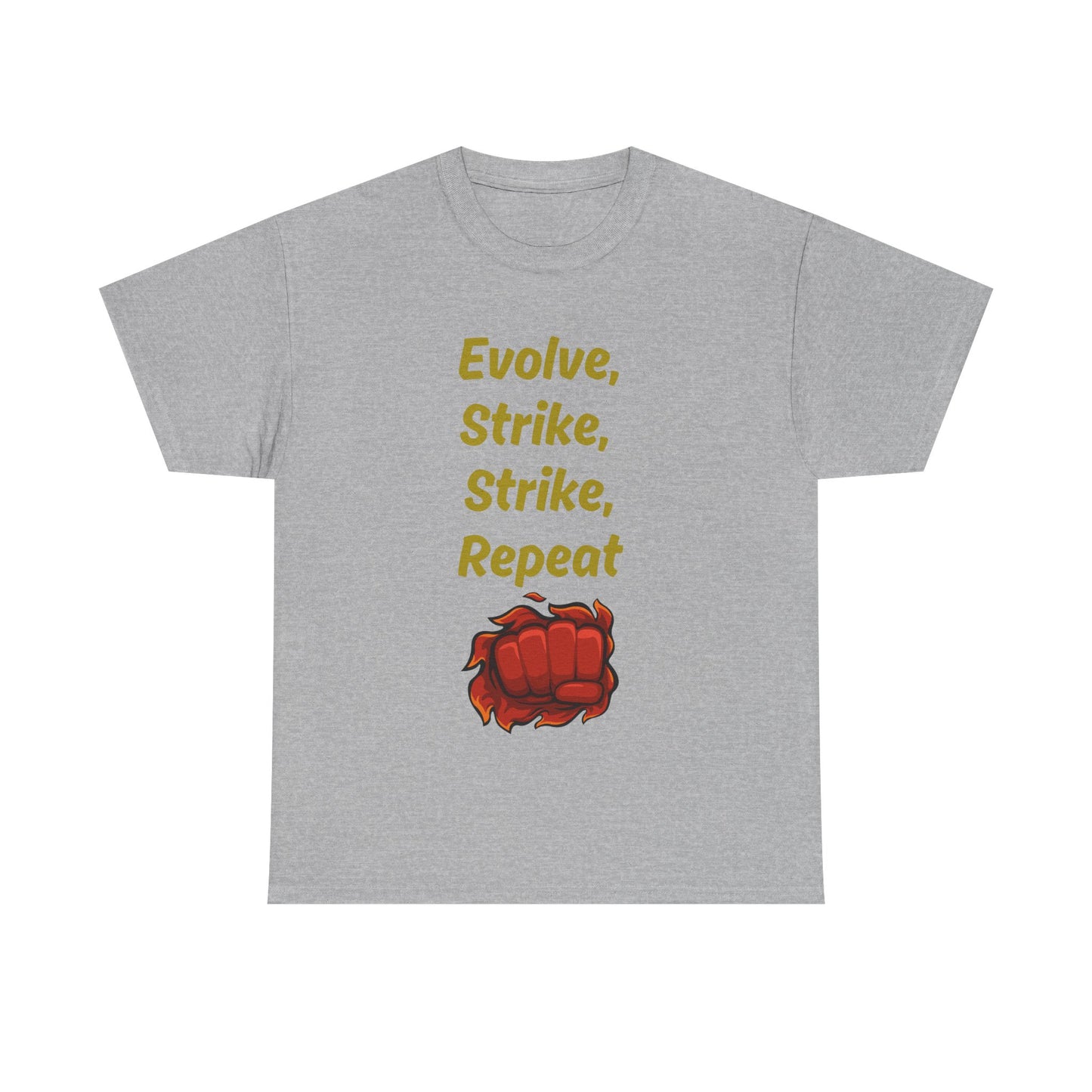 Evolve Strike Graphic T-Shirt, Motivational Shirt for Fighters, Unisex Tee, Casual Wear, Gift Idea