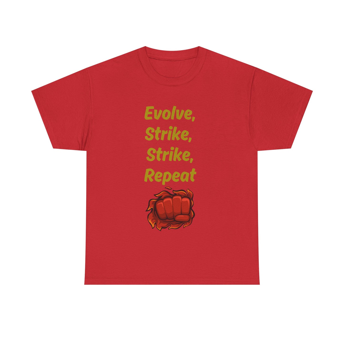 Evolve Strike Graphic T-Shirt, Motivational Shirt for Fighters, Unisex Tee, Casual Wear, Gift Idea