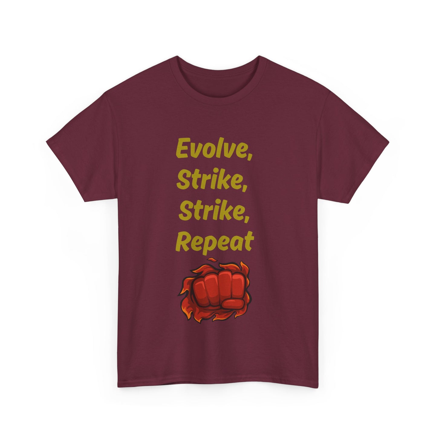 Evolve Strike Graphic T-Shirt, Motivational Shirt for Fighters, Unisex Tee, Casual Wear, Gift Idea