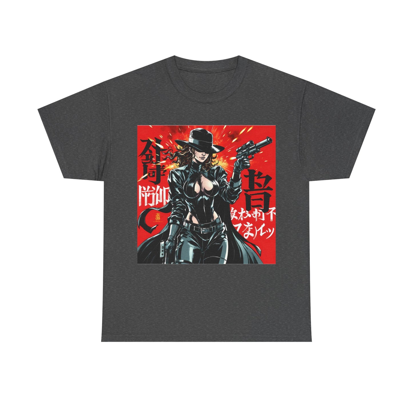 Graphic Anime Unisex Tee Shirt, Comic Convention Gift, Bold Art Top, Sustainable Fashion Choice, Shoulder Tape Tee Shirt