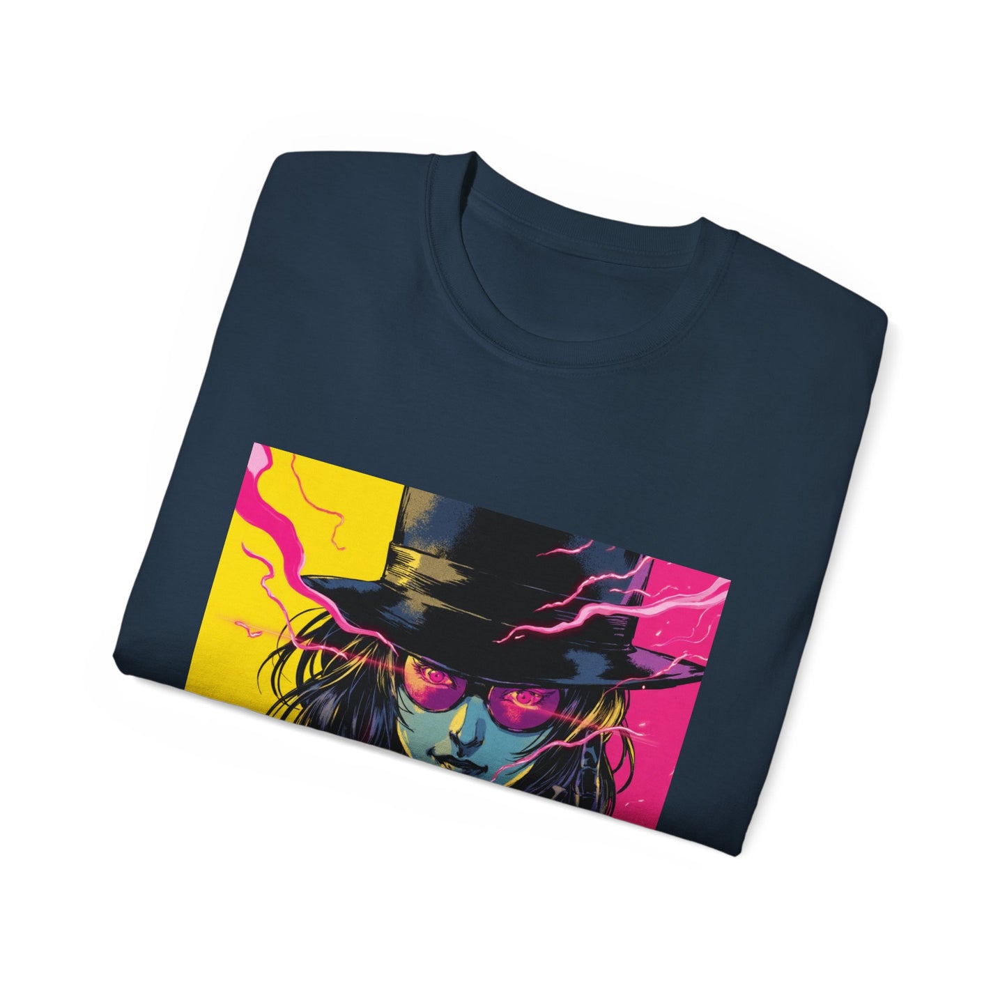 Neon Vengeance Unisex Tee, Cyberpunk Graphic Tee, Retro-Futuristic T-Shirt, Sci-Fi Gamer Shirt, Unique Artwork Clothing, Assassin Top